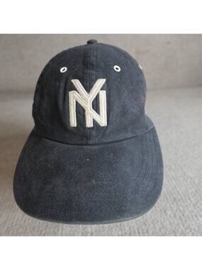 New York Black Yankees Hat Black Embroidered Vintage Blue Marlin Made in USA
